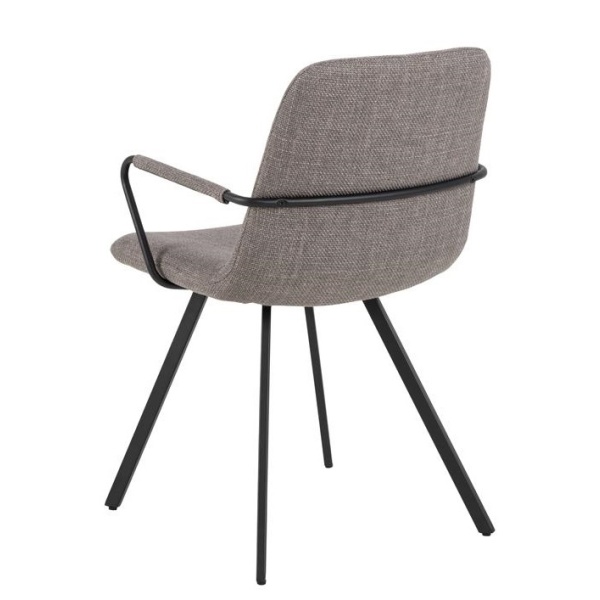 Krzesło z podłokietnikami Selina szary ciemny - ACTONA